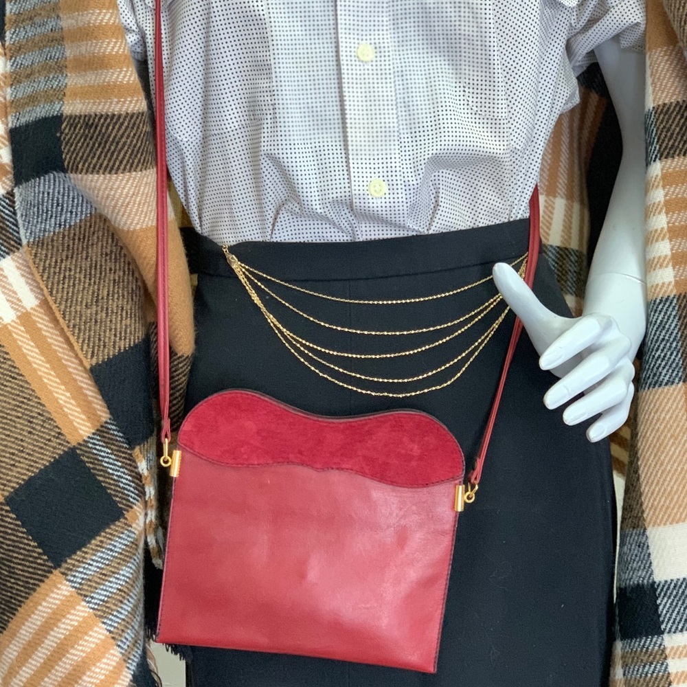 Vintage 1980’s genuine suede crossbody